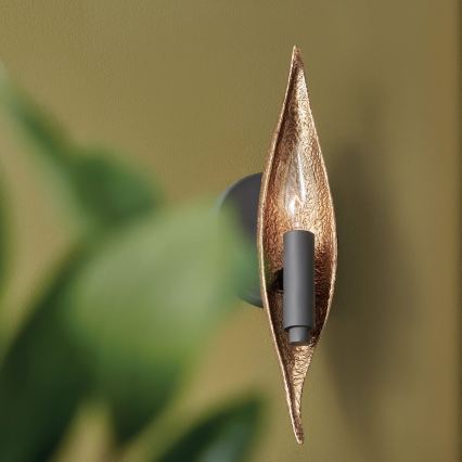 Quintiesse - Applique murale WILLOW 1xE14/40W/230V dorée/noire