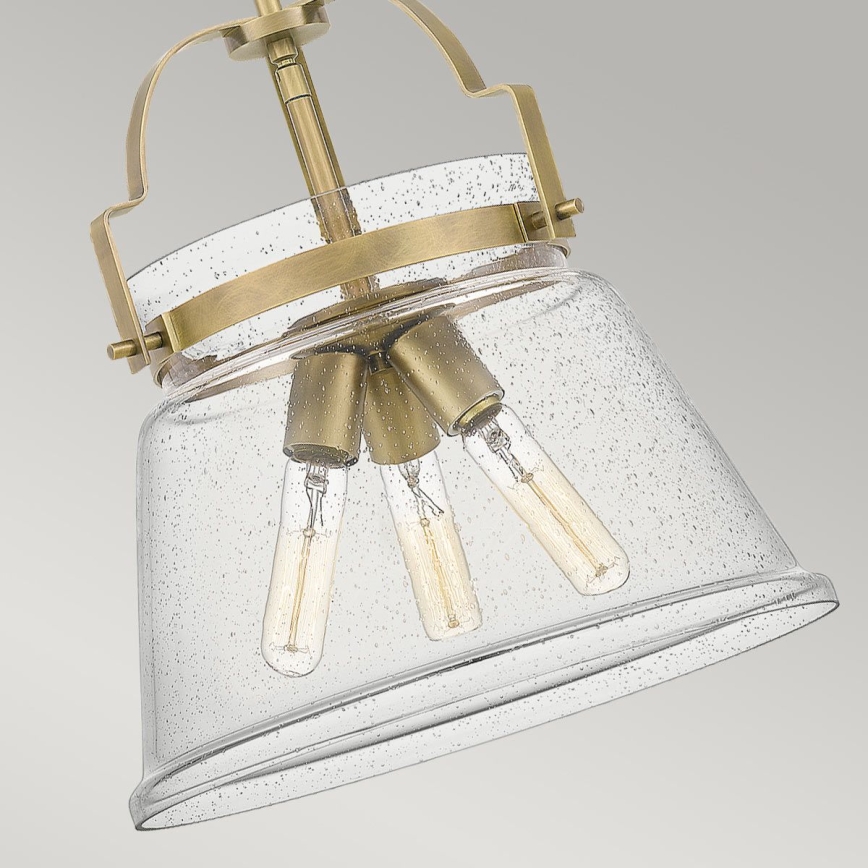 Quintiesse - Hanglamp WIMBERLEY met stang 3xE27/60W/230V Ø 35,6 cm goud