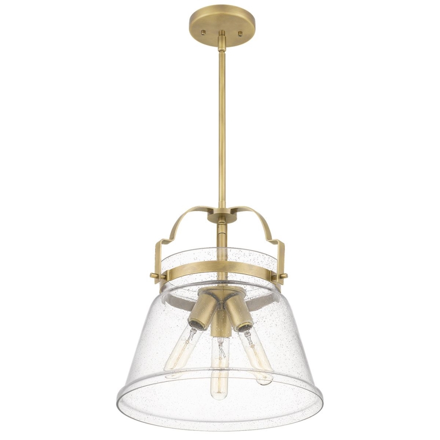 Quintiesse - Hanglamp WIMBERLEY met stang 3xE27/60W/230V Ø 35,6 cm goud