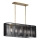 Quintiesse - Suspension sur tige LINARA 5xE27/60W/230V noir/doré
