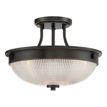 Quoizel - Bevestigde hanglamp MANTLE 2xE27/60W/230V brons