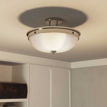 Quoizel - Bevestigde hanglamp MANTLE 2xE27/60W/230V glanzend chroom