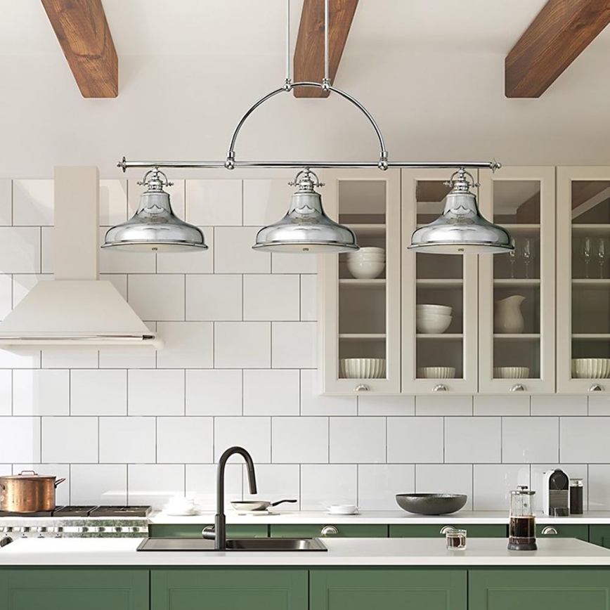 Quoizel - Hanglamp aan een ketting EMERY 3xE27/100W/230V glanzend chroom