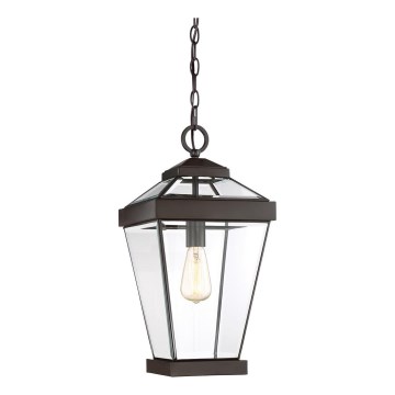 Quoizel - Hanglamp aan een ketting voor buiten RAVINE 1xE27/60W/230V IP23 zwart