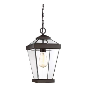 Quoizel - Hanglamp aan een ketting voor buiten RAVINE 1xE27/60W/230V IP23 zwart