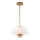 Quoizel - Hanglamp met vaste pendel STARING 3xE14/40W/230V diameter 45,7 cm goud/patina/wit
