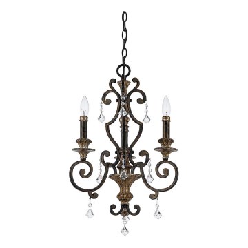 Quoizel - Lustre à chaîne MARQUETTE 3xE14/60W/230V bronze