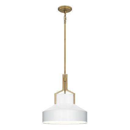 Quoizel - Kroonluchter BRECKEN met staaf 2xE27/60W/230V goud/wit