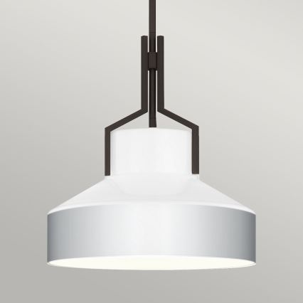 Quoizel - Hanglamp met stang BRECKEN 2xE27/60W/230V zwart/wit
