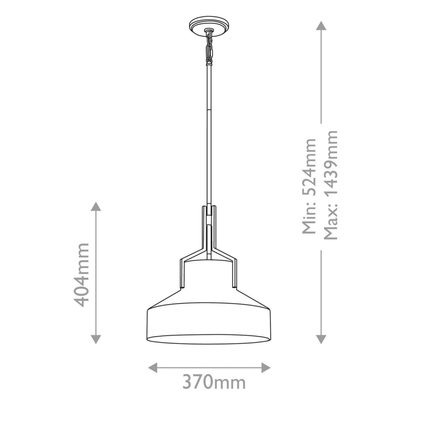 Quoizel - Hanglamp met stang BRECKEN 2xE27/60W/230V zwart/wit