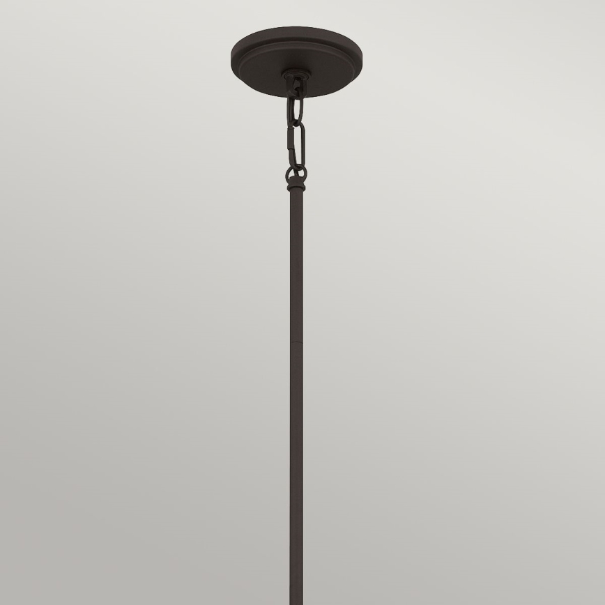 Quoizel - Suspension sur tige BRECKEN 2xE27/60W/230V noir/blanc