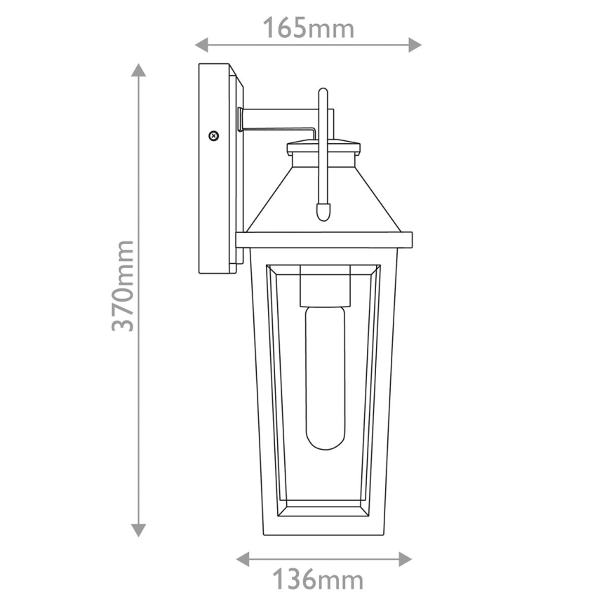 Quoizel - Applique murale d'extérieur BUCKLEY S 1xE27/40W/230V IP44 noire