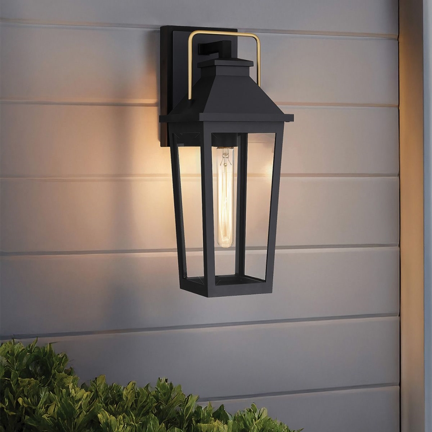 Quoizel - Wandlamp voor buiten BUCKLEY 1xE27/40W/230V IP44 zwart