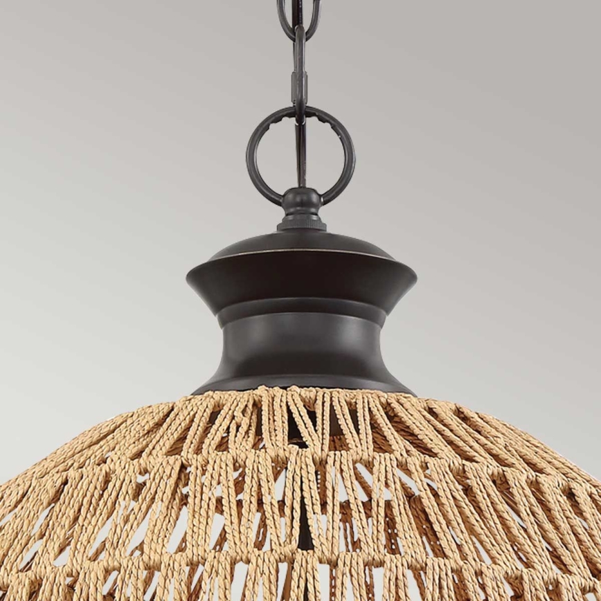 Quoizel - CASABLANCA kroonluchter aan ketting 3xE27/60W/230V bruin