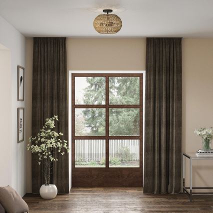 Quoizel - Plafonnier CASABLANCA 3xE27/60W/230V marron