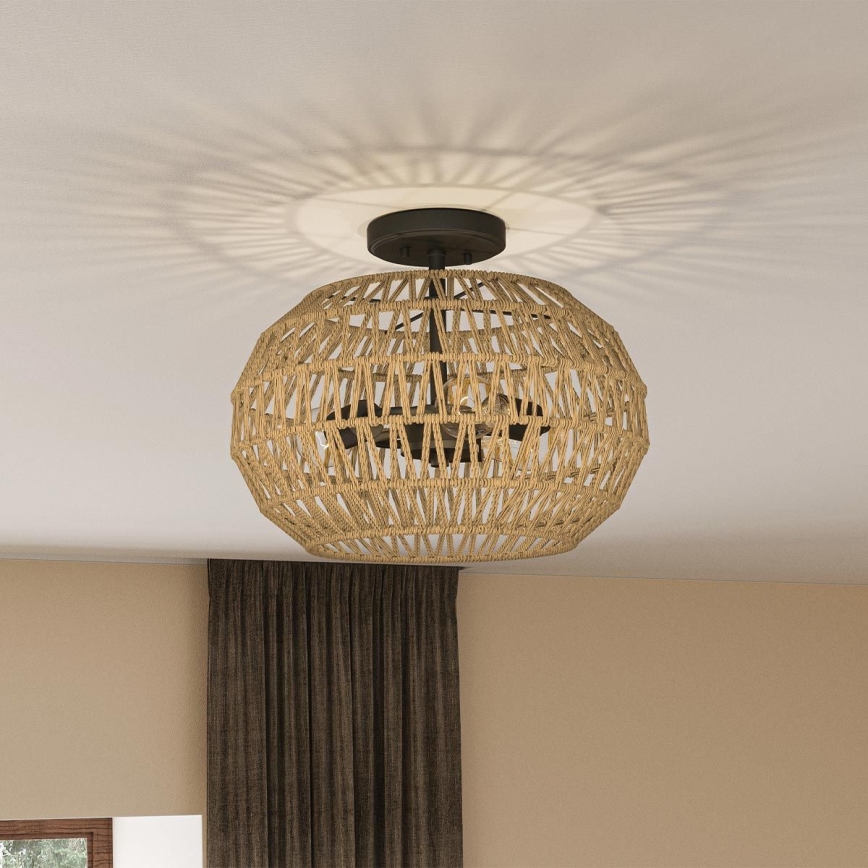 Quoizel - Plafonnier CASABLANCA 3xE27/60W/230V marron