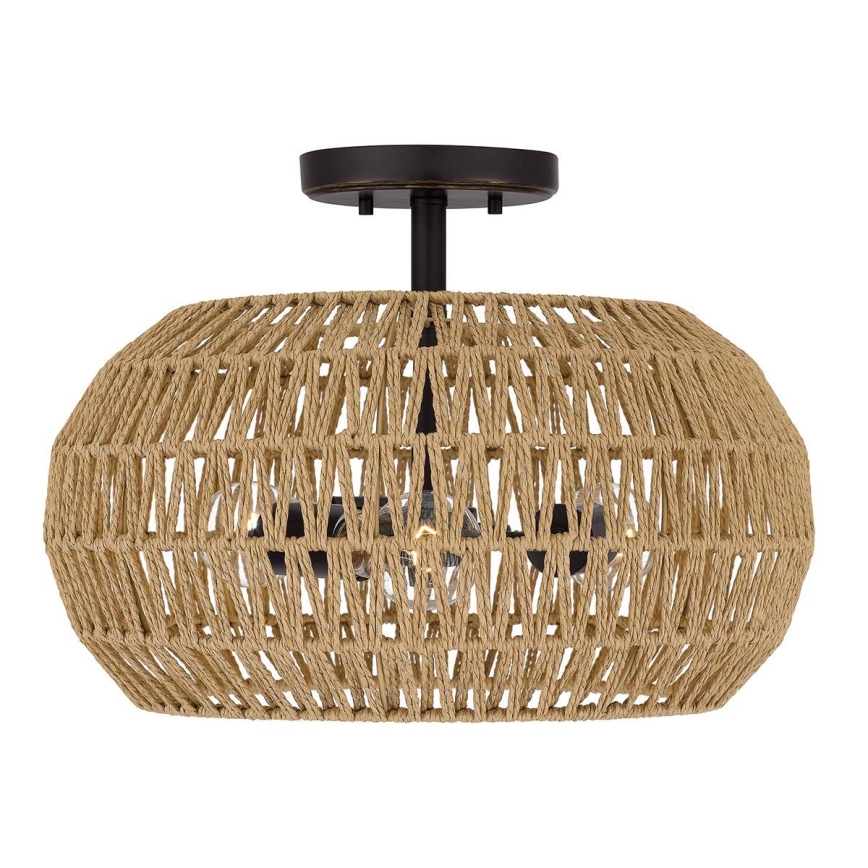 Quoizel - Plafonnier CASABLANCA 3xE27/60W/230V marron