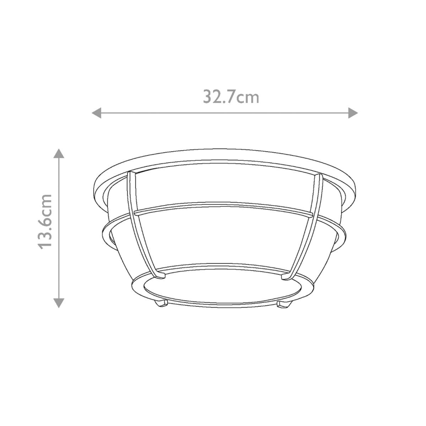 Quoizel - Badkamer plafondlamp CHANCE 2xE27/60W/230V IP44