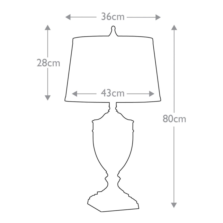 Quoizel - Lampe de table DENNISON 1xE27/60W/230V chrome brillant