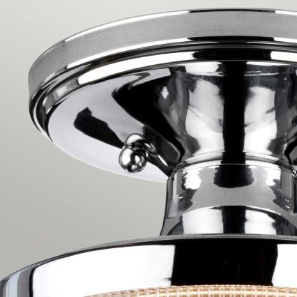 Quoizel - Badkamer plafondlamp DUBLIN 1xE27/40W/230V IP44 glanzend chroom