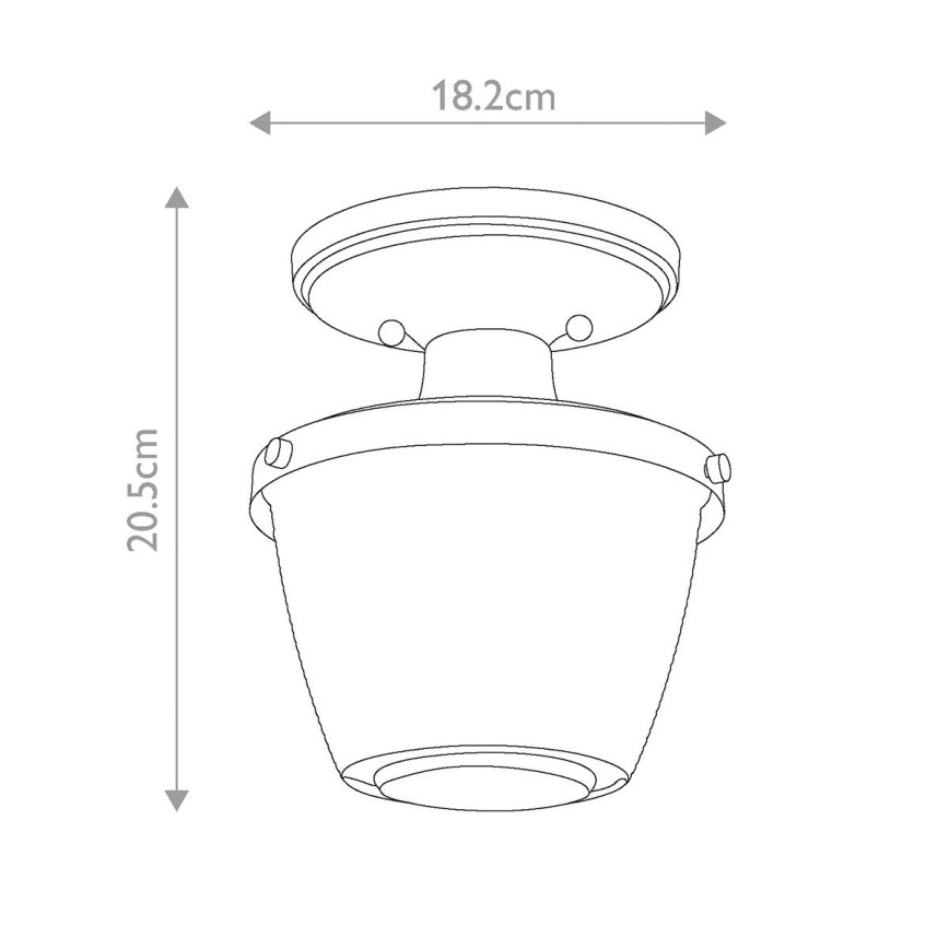 Quoizel - Badkamer plafondlamp DUBLIN 1xE27/40W/230V IP44 glanzend chroom