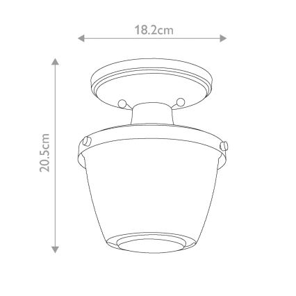Quoizel - Badkamer plafondlamp DUBLIN 1xE27/40W/230V IP44 goud