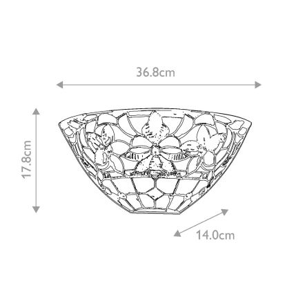 Quoizel - Wandlamp Tiffany KAMI 2xE14/60W/230V