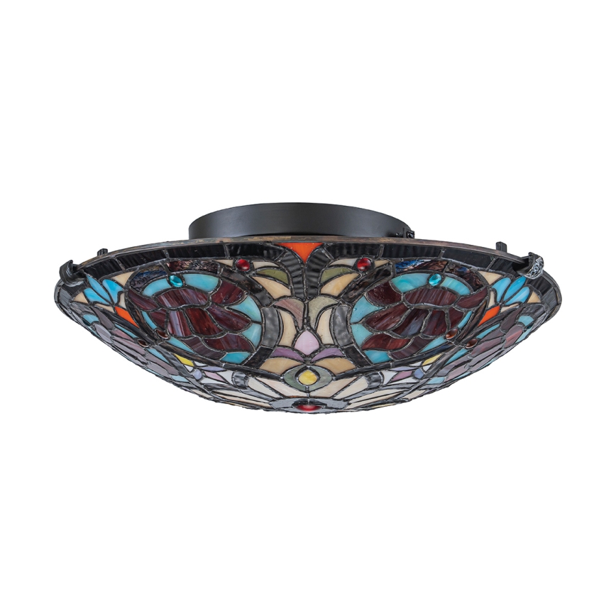 Quoizel - Plafonnier Tiffany LARISSA 2xE27/40W/230V Ø 41,2 cm