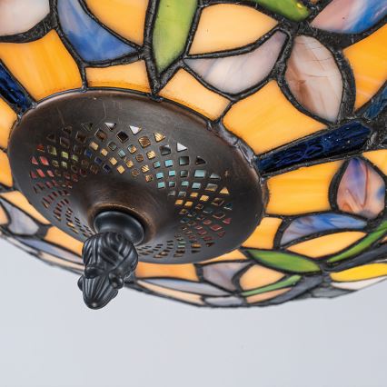 Quoizel - Opbouwkroonluchter Tiffany LARISSA 2xE27/60W/230V Ø 35 cm