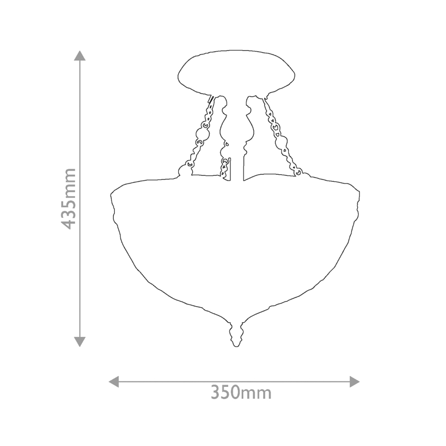 Quoizel - Opbouwkroonluchter Tiffany LARISSA 2xE27/60W/230V Ø 35 cm