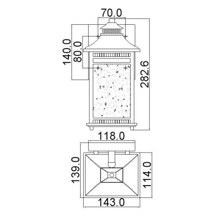 Quoizel - Wandlamp voor buiten LIVINGSTON 1xE27/60W/230V IP44