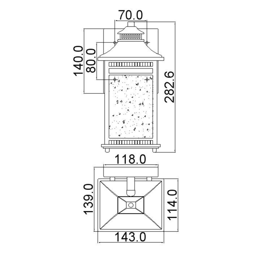Quoizel - Wandlamp voor buiten LIVINGSTON 1xE27/60W/230V IP44