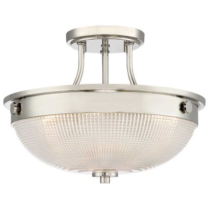 Quoizel - Bevestigde hanglamp MANTLE 2xE27/60W/230V glanzend chroom