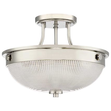 Quoizel - Bevestigde hanglamp MANTLE 2xE27/60W/230V glanzend chroom