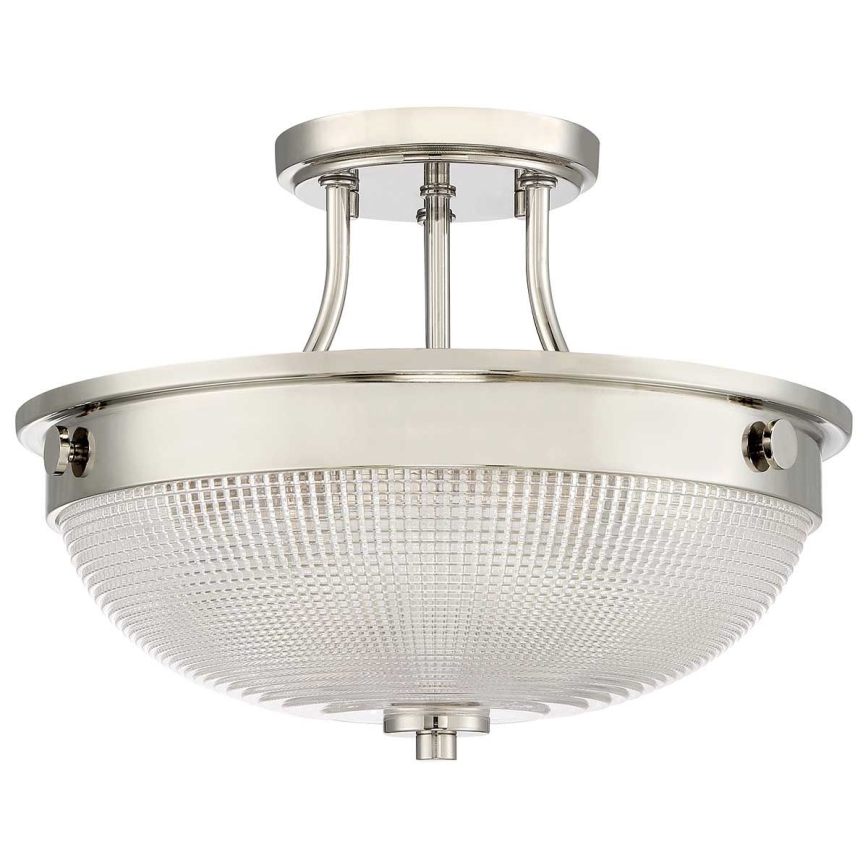 Quoizel - Bevestigde hanglamp MANTLE 2xE27/60W/230V glanzend chroom