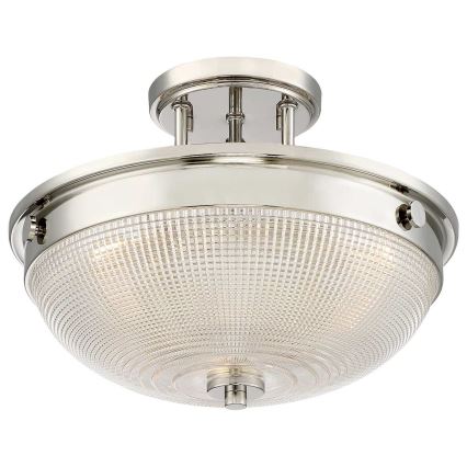 Quoizel - Bevestigde hanglamp MANTLE 2xE27/60W/230V glanzend chroom