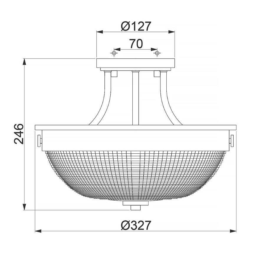 Quoizel - Bevestigde hanglamp MANTLE 2xE27/60W/230V glanzend chroom