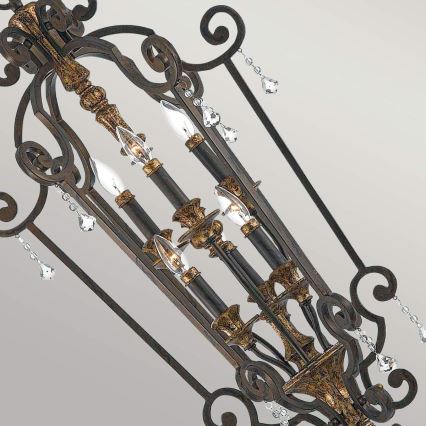 Quoizel - Lustre à chaîne MARQUETTE 6xE14/60W/230V bronze