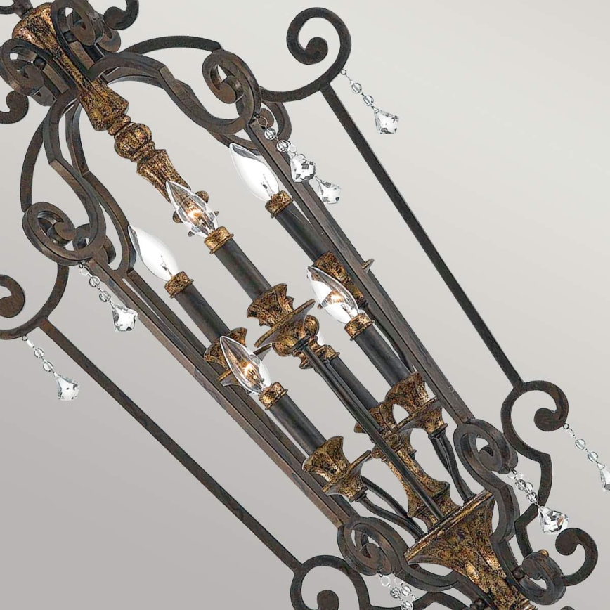 Quoizel - Lustre à chaîne MARQUETTE 6xE14/60W/230V bronze