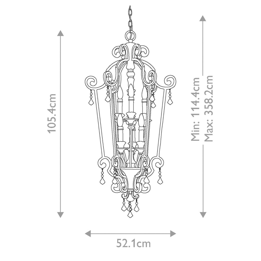 Quoizel - Lustre à chaîne MARQUETTE 6xE14/60W/230V bronze