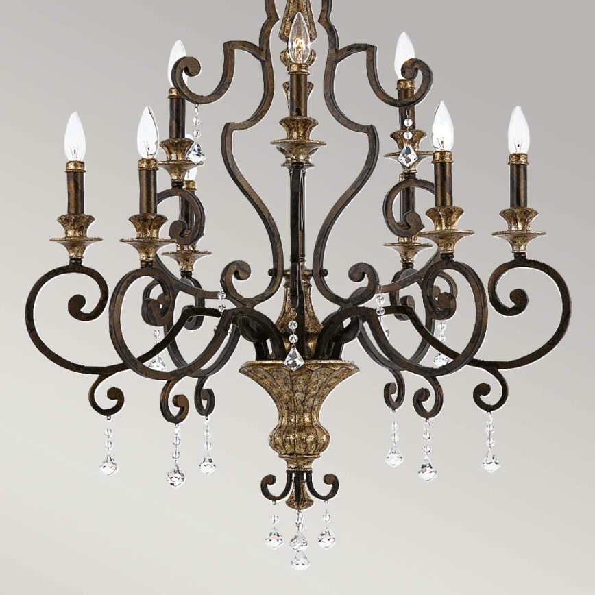 Quoizel - Hanglamp aan een ketting MARQUETTE 9xE14/60W/230V