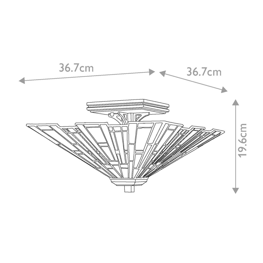 Quoizel - Tiffany plafondlamp MAYBECK 2xE27/60W/230V
