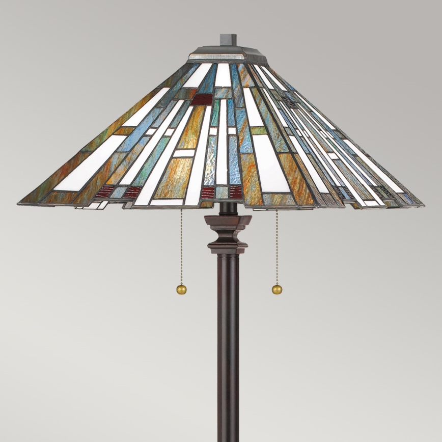 Quoizel - Lampadaire Tiffany MAYBECK 2xE27/60W/230V