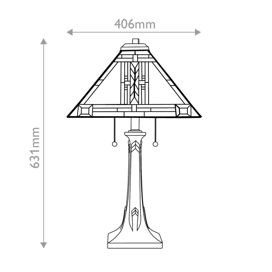 Quoizel - Lampe de table Tiffany NAVAJO 2xE27/60W/230V