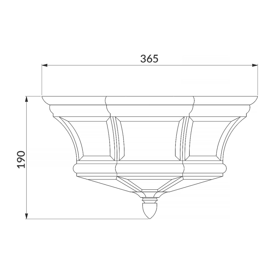 Quoizel - Buitenplafondlamp NEWBURY 3xE14/60W/230V IP44 koper