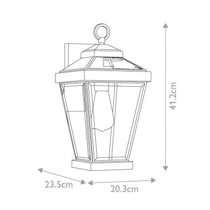 Quoizel - Applique murale extérieure RAVINE 1xE27/60W/230V IP44 marron