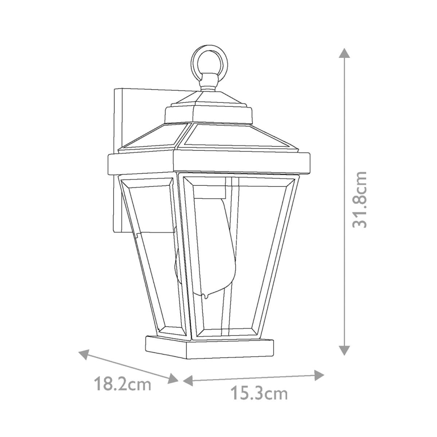 Quoizel - Wandlamp voor buiten RAVINE 1xE27/60W/230V IP44 bruin