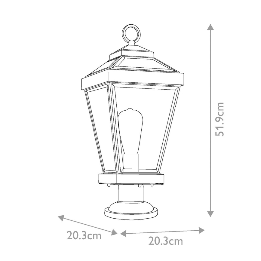 Quoizel - Lampadaire d'extérieur RAVINE 1xE27/60W/230V IP44 marron