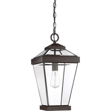 Quoizel - Hanglamp aan een ketting voor buiten RAVINE 1xE27/60W/230V IP23 bruin