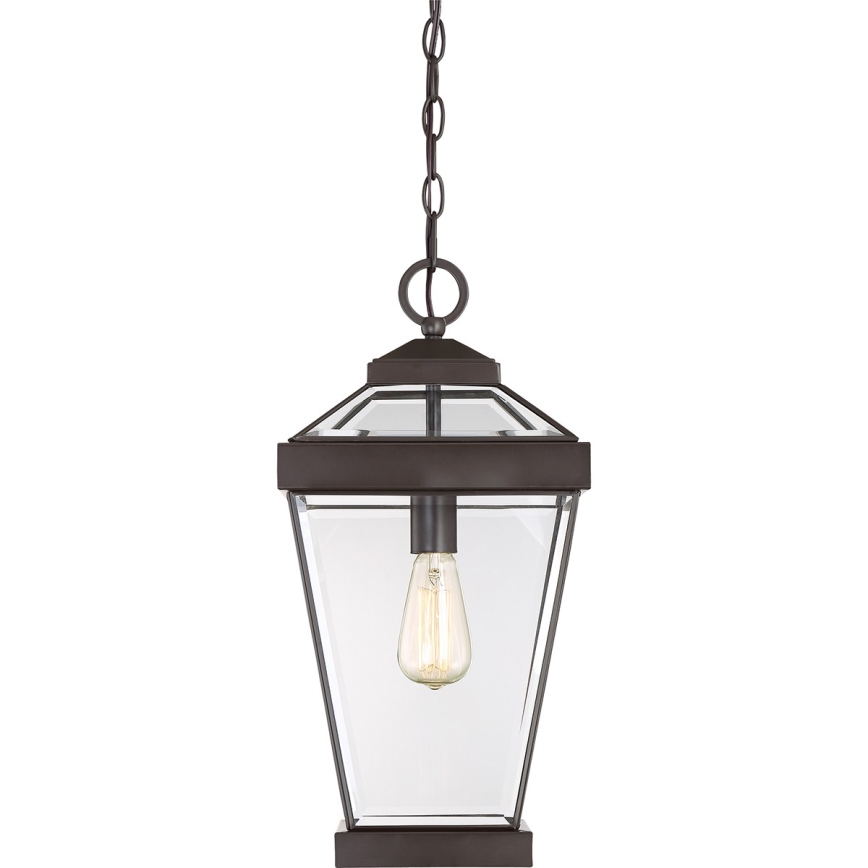 Quoizel - Hanglamp aan een ketting voor buiten RAVINE 1xE27/60W/230V IP23 bruin